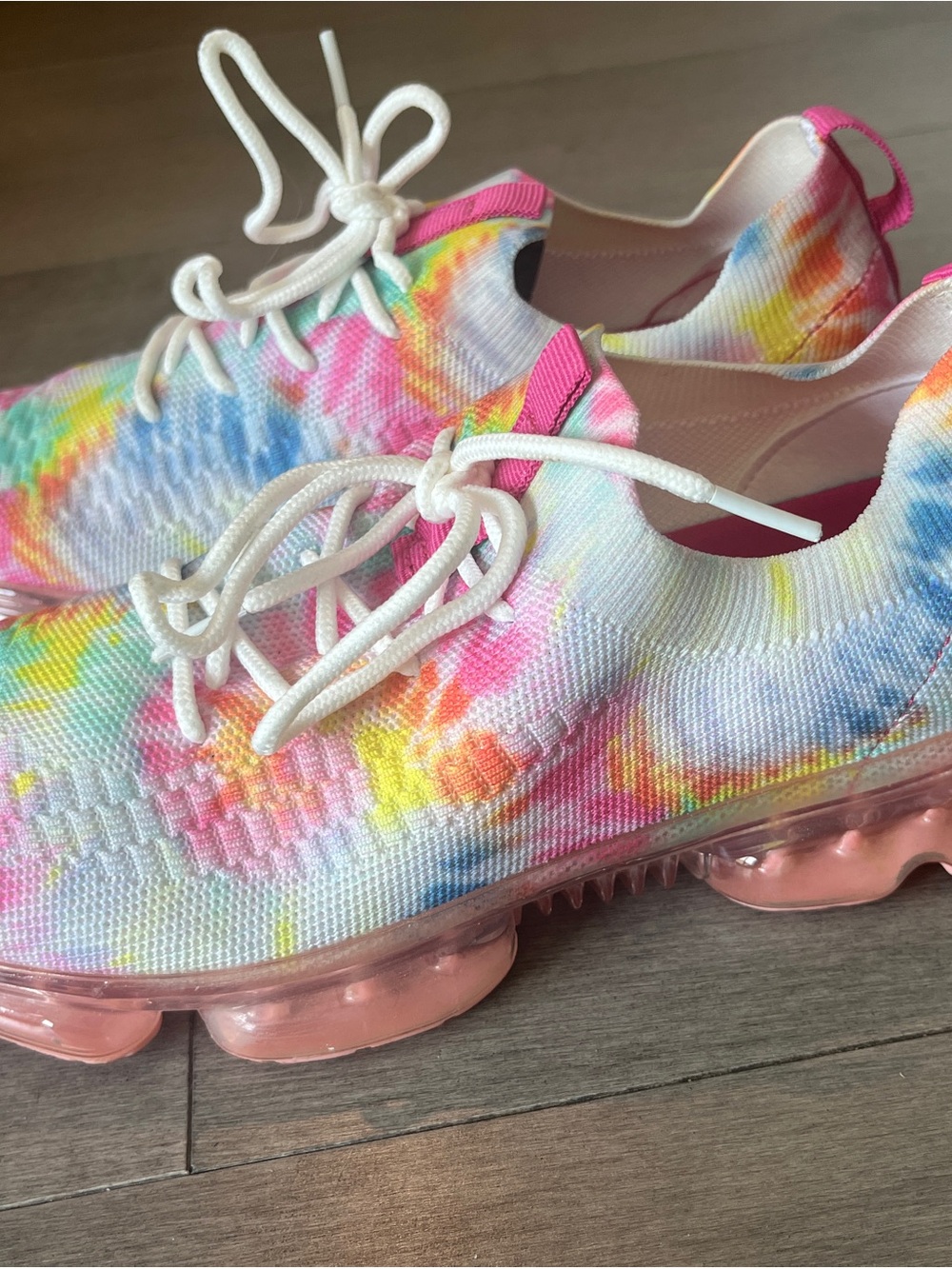 Colorful Tie-Dye Knit Slip-On Sneakers - Picture 5 of 6